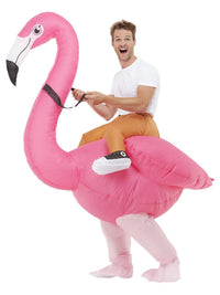 Inflatable Ride Em Flamingo Costume, Pink Dress Loud