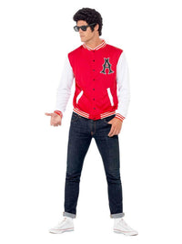 50s College Jock Letterman Jacket, Red Dress Loud
