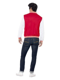 50s College Jock Letterman Jacket, Red Dress Loud