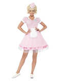 50s Diner Girl Costume, Pink Dress Loud