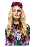 Day of the Dead Rose Headband, Multi-Coloured Dress Loud