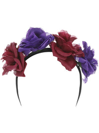 Day of the Dead Rose Headband, Multi-Coloured Dress Loud