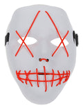 Stitch Face Mask, Neon Light Up, White Dress Loud