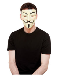 Guy Fawkes Mask, Cream Dress Loud