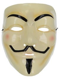 Guy Fawkes Mask, Cream Dress Loud