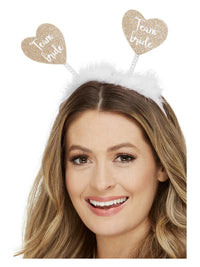 Team Bride Heart Boppers, White
