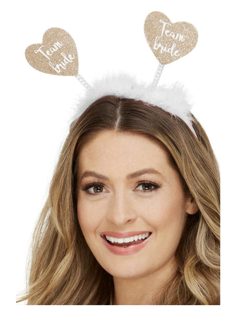 Team Bride Heart Boppers, White Dress Loud