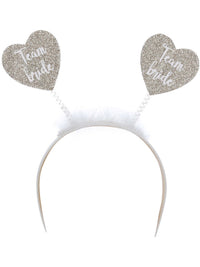 Team Bride Heart Boppers, White Dress Loud