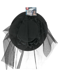 Gothic Black Widow Funeral Hat Dress Loud