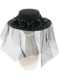 Gothic Black Widow Funeral Hat Dress Loud