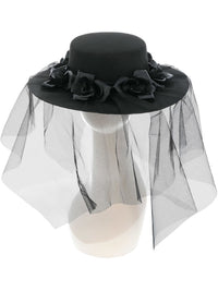 Gothic Black Widow Funeral Hat Dress Loud