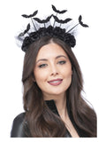 Gothic Rose & Bat Bopper Headband Dress Loud
