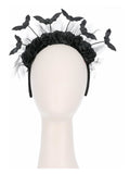 Gothic Rose & Bat Bopper Headband Dress Loud