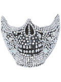 Deluxe Crystal Skull Half Face Mask Dress Loud