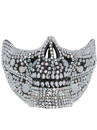 Deluxe Crystal Skull Half Face Mask Dress Loud