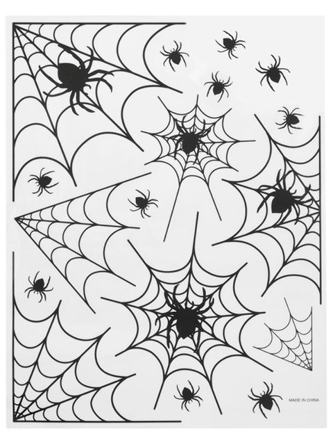 Spider Window Stickers, 1 Sheet Dress Loud