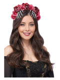 Red Rose & Skeleton Hand Headband Dress Loud