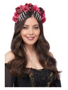 Red Rose & Skeleton Hand Headband