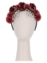 Red Rose & Skeleton Hand Headband Dress Loud