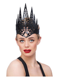 Black Filigree Queen Crown Headband Dress Loud