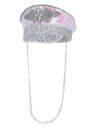 Fever Deluxe Sequin & Pearl Bride Captains Hat