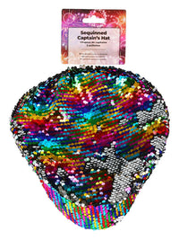 Sequin Captains Hat, Rainbow Dress Loud