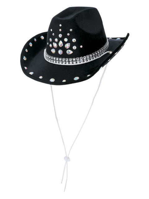 Black Rhinestone Cowboy Hat Dress Loud