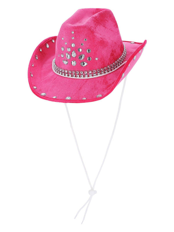 Hot Pink Rhinestone Cowboy Hat Dress Loud