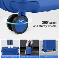 Premium ABS Luggage Suitcase with Non-TSA Lock – 24in Deep Blue Dress Loud