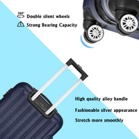 3 Pcs Suitcase Lightweight ABS Carry-on Hand Luggage 4 Spinner Wheels Trolley Case Dress Loud