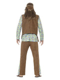 60s Hippie Costume, with Trousers, Top, Waistcoat, Dress Loud