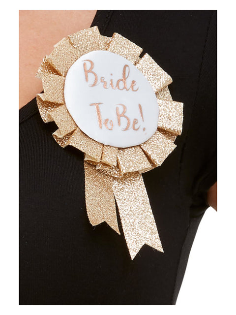 Bride To Be Rosette, Rose Gold Dress Loud