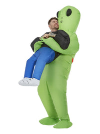 Inflatable Alien Abduction Costume, Green Dress Loud