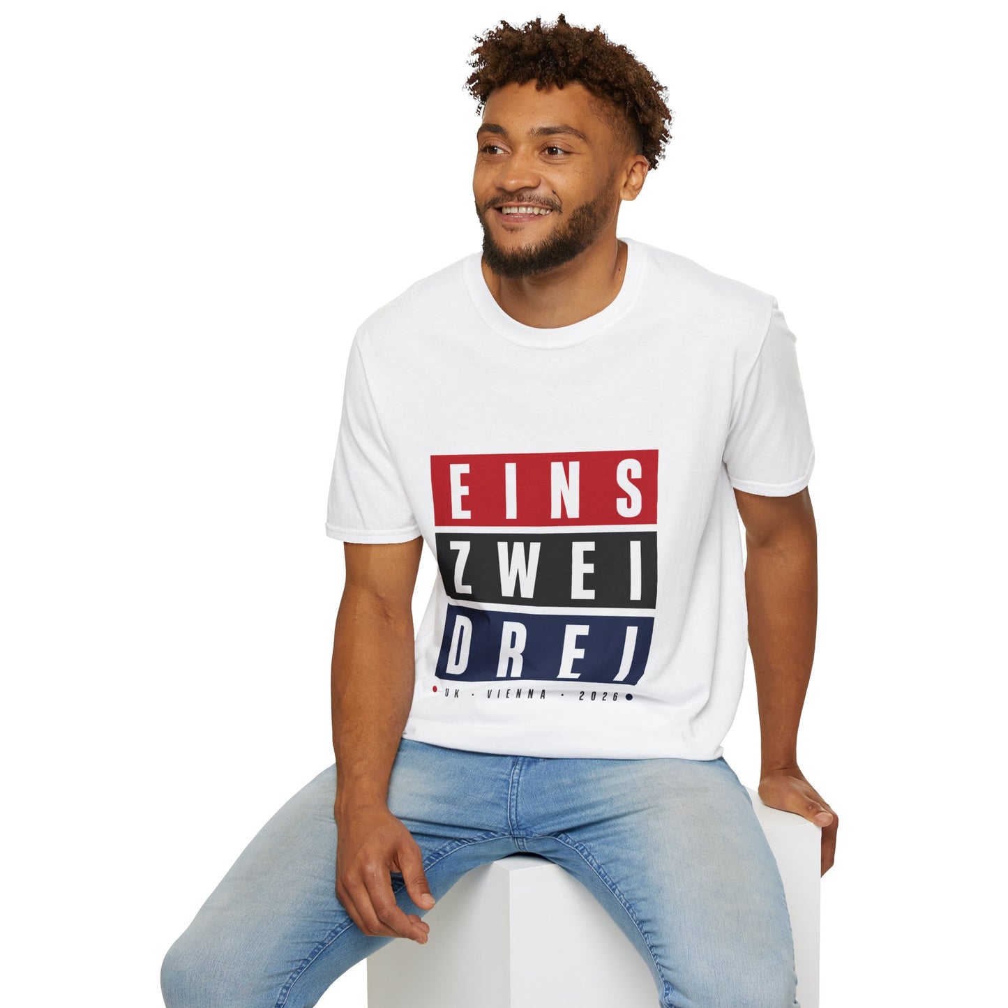 Eins Zwei Drei Graphic T-Shirt — Bold German Number Block Design