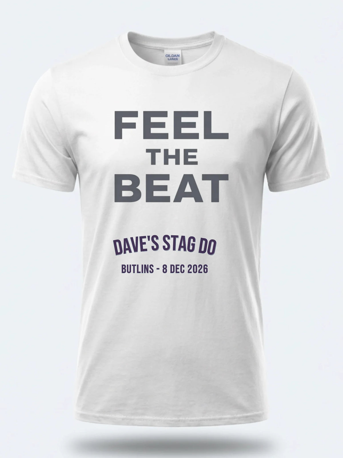 Personalised Replay Big Weekender Tee — white tee, front view