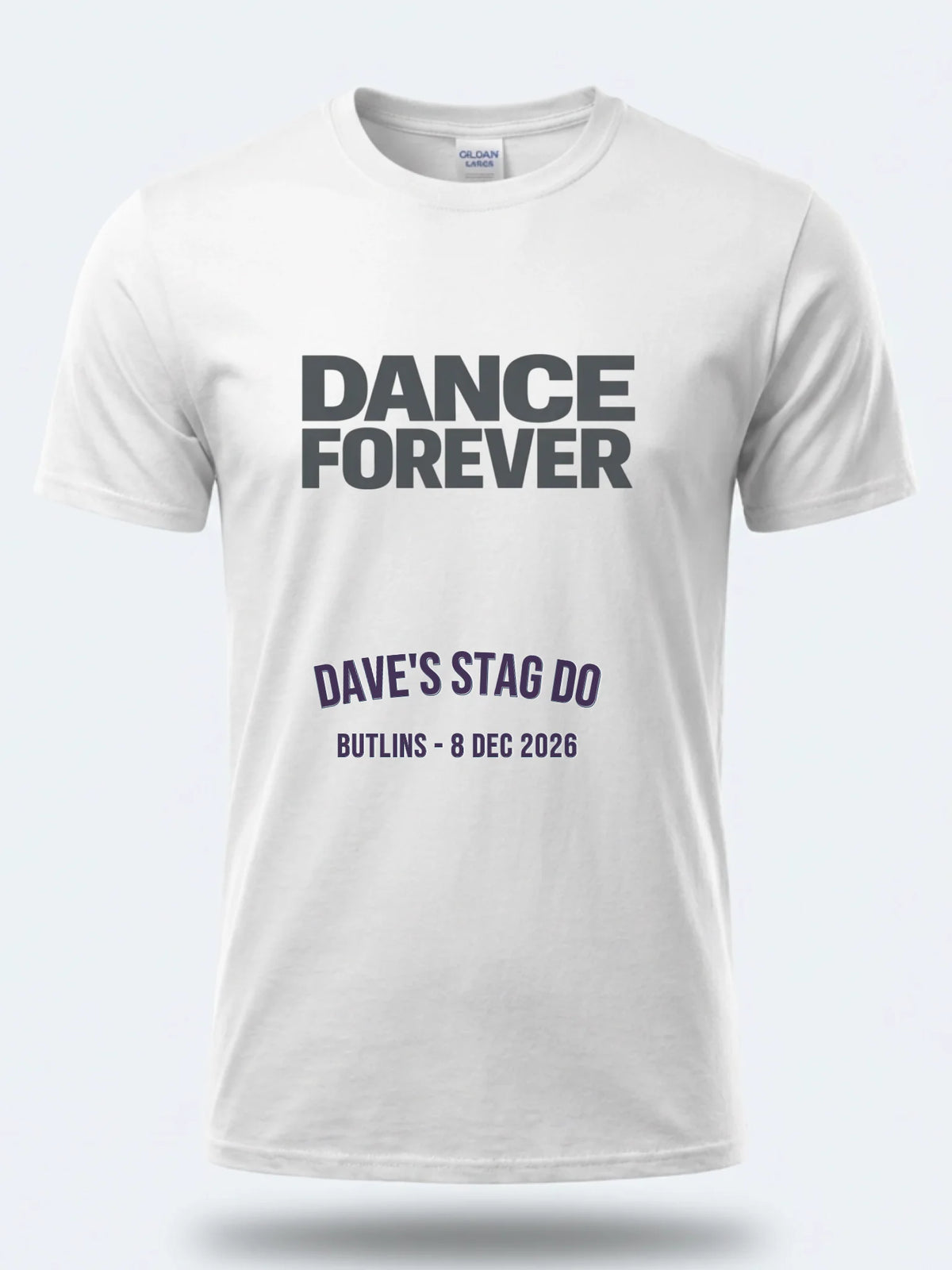 Personalised Replay Big Weekender Tee — white tee, front view