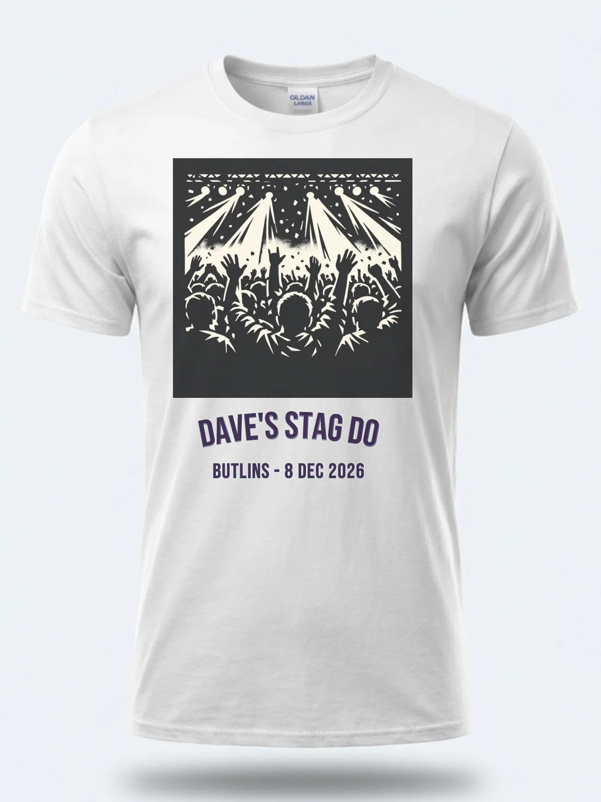 Personalised Replay Big Weekender Tee — white tee, front view