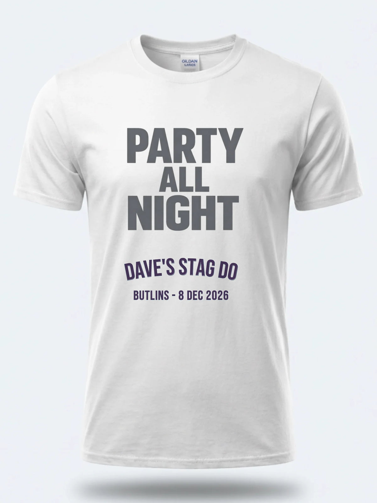 Personalised Replay Big Weekender Tee — white tee, front view