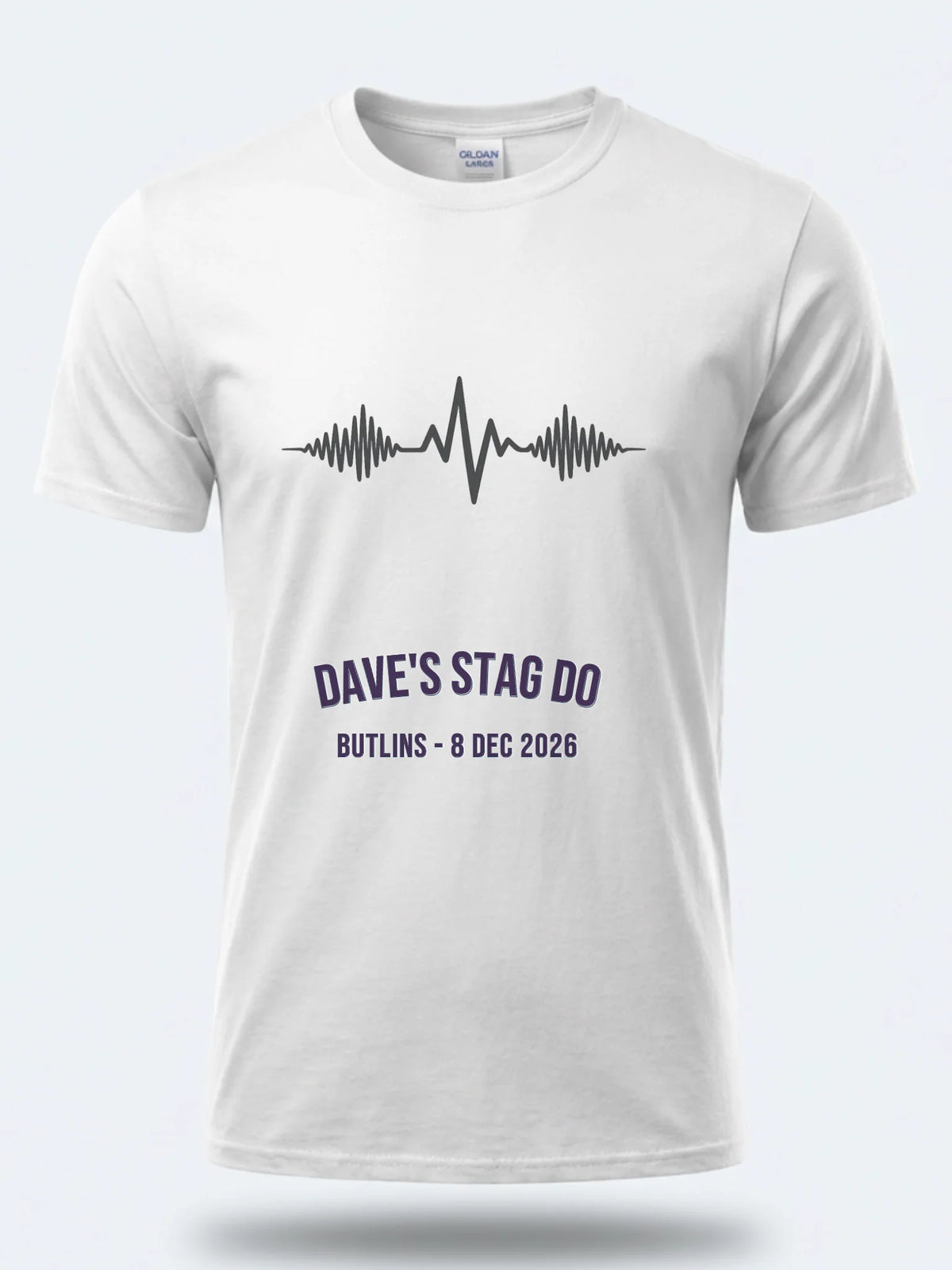 Personalised Replay Big Weekender Tee — white tee, front view