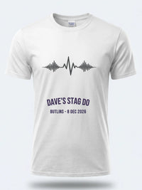 Personalised Replay Big Weekender Tee — white tee, front view