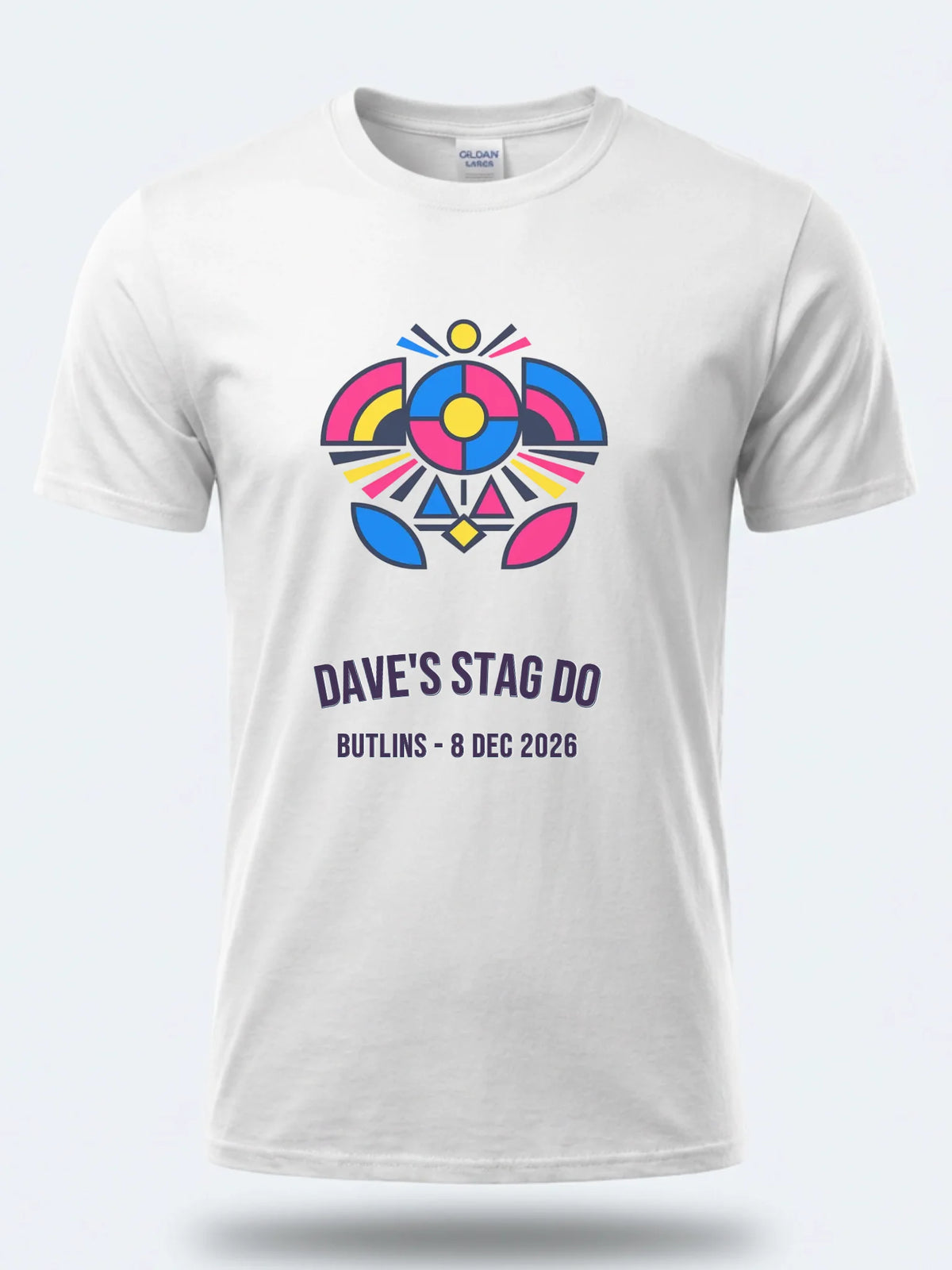 Personalised Replay Big Weekender Tee — white tee, front view