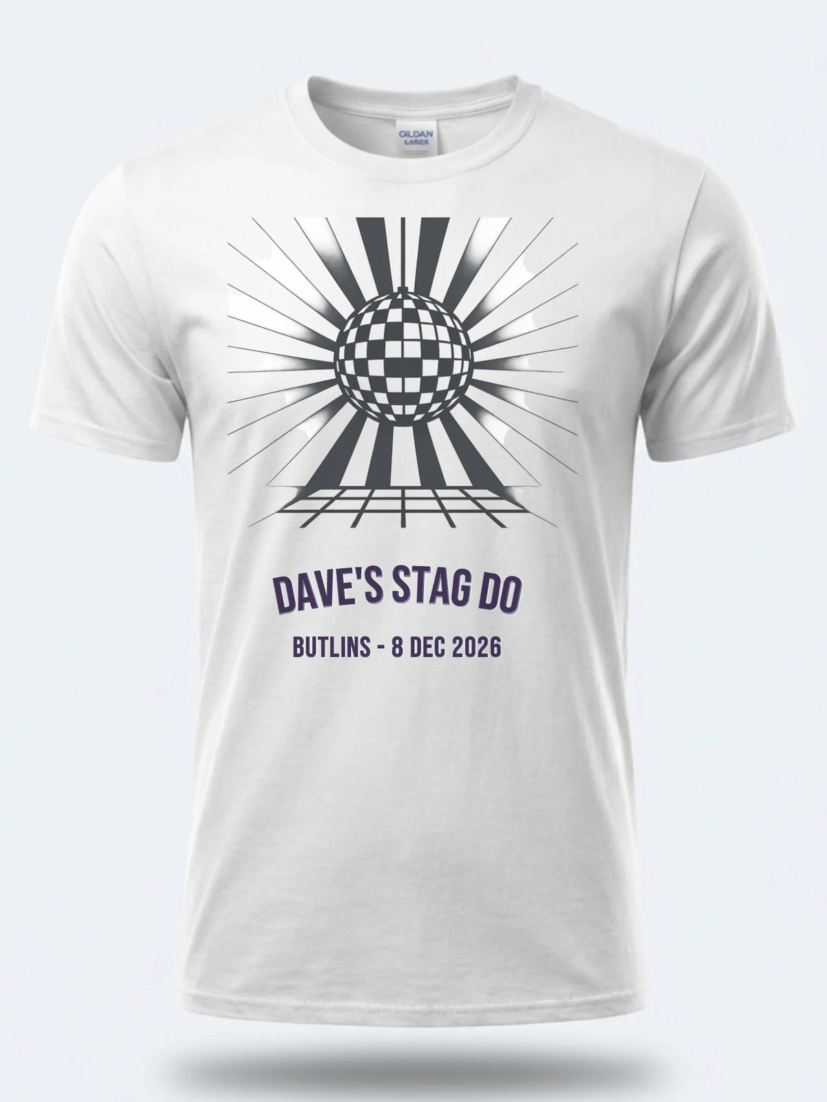 Personalised Replay Big Weekender Tee — white tee, front view
