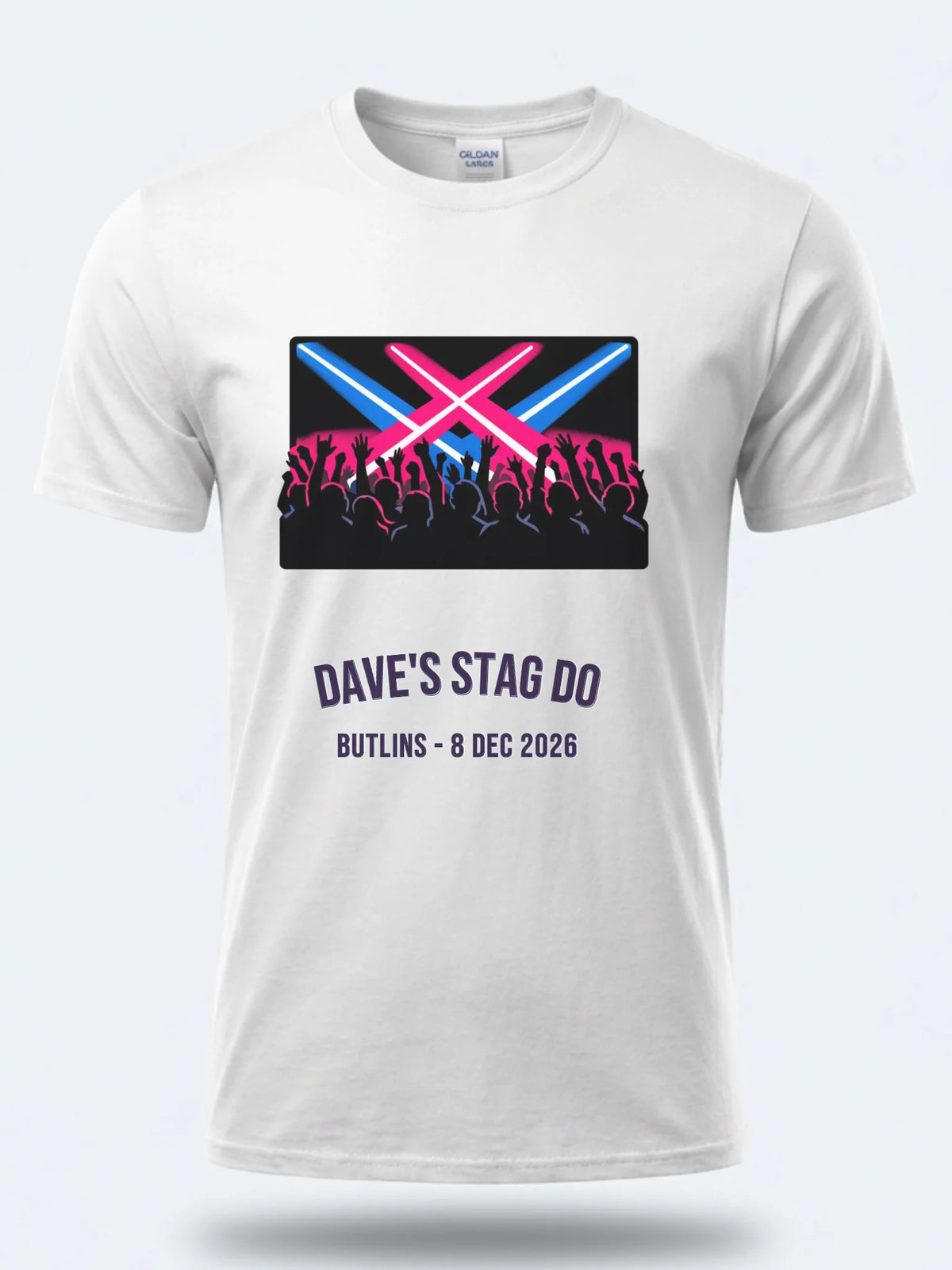 Personalised Replay Big Weekender Tee — white tee, front view