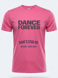 Personalised Replay Big Weekender Tee — pink tee, front view