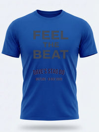 Personalised Replay Big Weekender Tee — royal blue tee, front view
