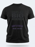 Personalised Replay Big Weekender Tee — black tee, front view