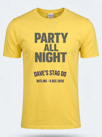 Personalised Replay Big Weekender Tee — daisy yellow tee, front view