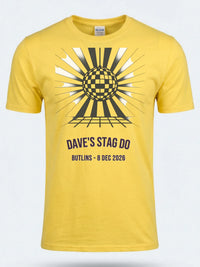 Personalised Replay Big Weekender Tee — daisy yellow tee, front view