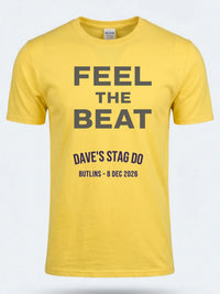 Personalised Replay Big Weekender Tee — daisy yellow tee, front view