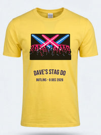 Personalised Replay Big Weekender Tee — daisy yellow tee, front view